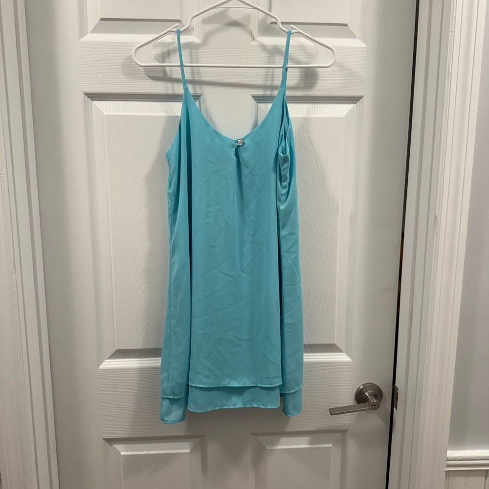 LOVE Lucy Love light Blue tiered Women's Slip Dress size XS